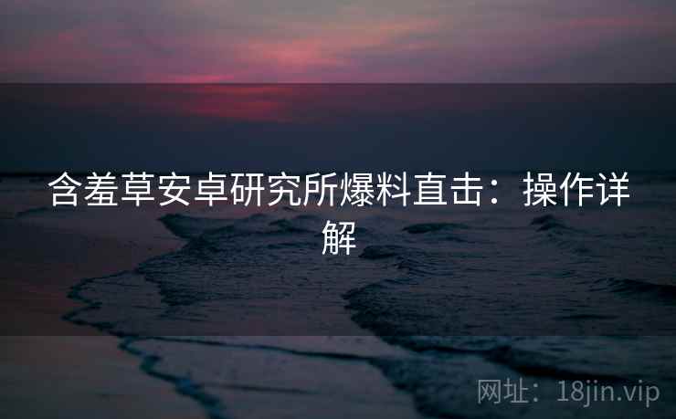 含羞草安卓研究所爆料直击：操作详解